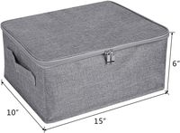 Boîte de rangement avec fermeture éclair, pliable avec couvercle, tissu coton et lin, panier cube maison, armoire, boîte de rangement pour vêtements et jouets