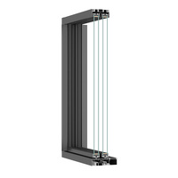 Ventana Corredera Horizontal Moderna de Aleación de Aluminio EBON TKZC150-14 con Doble Vidrio, Aislamiento Térmico y Ahorro de Energía para Uso en Cocina