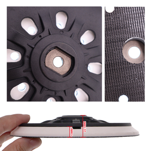 Platorello di supporto da <span class=keywords><strong>6</strong></span> pollici con 33 fori, morbido/duro, con velcro, per dischi abrasivi, per levigatura e lucidatura - Product Image 3
