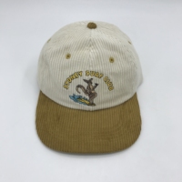 Casquette de baseball en tissu velours côtelé 100% coton de qualité supérieure avec logo de broderie personnalisé