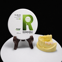 Bloc de zircone multicouche Rondcera à dégradé de diamètre 95 mm 98 mm, 800 MPa-1350 MPa pour le découpage de haute précision