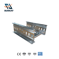 Système de support de câbles en acier galvanisé de type échelle à double rail robuste pour projets électriques