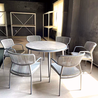 Momoda yeni Modern lüks halat açık alan yemek seti veranda bahçe plaj otel restoran için tüm hava masa ve sandalye