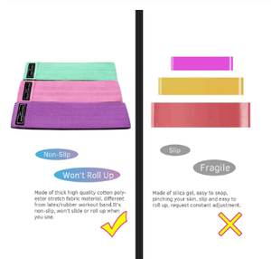 设置3pcs家庭健身房健身身体伸展带锻炼瑜伽圈拉起阻力带 - Product Image 5