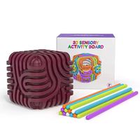 Juguete Educativo Sensorial de Silicona 3D para Niños, Cubo Antiestrés para Aliviar el Estrés y la Ansiedad