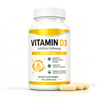 Cápsulas de Vitamina D3, Suplemento de Colecalciferol, Soporte Nutricional Diario, Fórmula de Alta Potencia para Adultos, Bienestar Óseo