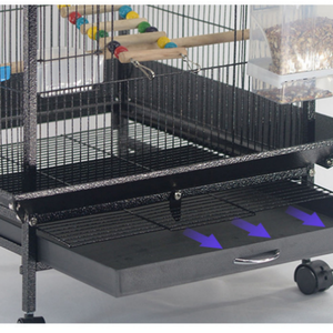 <span class=keywords><strong>Cage</strong></span> à oiseaux spacieuse en métal avec dessus ouvert, finition thermolaquée, tiroir facile à nettoyer, construction durable pour usage intérieur/extérieur - Product Image 5