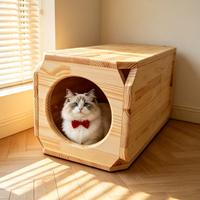 Structure murale d'escalade pour chat personnalisée en usine, mobilier pour animaux de compagnie, hamac décoratif fabriqué à partir de panneaux en hemlock collés sur les bords