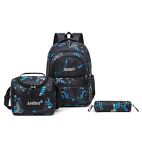 Sac à dos scolaire 3 pièces grande capacité 2026 avec sac isotherme et trousse décontractée, durable et résistant à l'eau