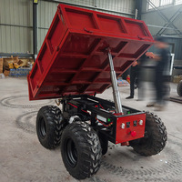 Transporteur électrique télécommandé pour verger et ferme, UTV/ATV électrique 4x4 tout-terrain, remorque benne de transport
