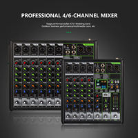 Carte son de mixage audio DJ 4 canaux RX4-PRO, mixeur de diffusion en direct avec enregistrement USB pour PC, studio et streaming