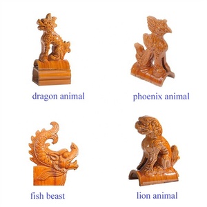 Tuiles de toit dorées, ornements de toit chinois, bestioles de crête - Product Image 2