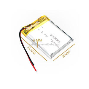 Перезаряжаемая литий-полимерная батарея от солнца, литий-полимерная батарея akku 603035 3,7 в <span class=keywords><strong>700</strong></span> мАч, литиевая батарея <span class=keywords><strong>700</strong></span> мАч - Product Image 2