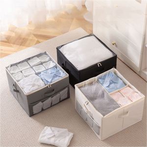 Boîte de rangement pliable en tissu Oxford avec compartiments, organiseur de placard, bacs de rangement pour vêtements, sous-vêtements et chaussettes - Product Image 1