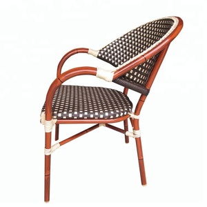 De alta calidad de Metal a prueba de óxido de comedor de ratán Cafetería <span class=keywords><strong>Restaurante</strong></span> silla de diseño - Product Image 4