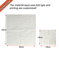 Serviettes en papier de haute qualité 1 pli 4 plis gaufrage complet serviettes en papier de soie souple personnalisé pour Restaurants hôtels café noël
