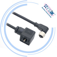 Connecteur de vanne solénoïde alternative Murr 24VDC 6A 3+PE 4 fils DIN EN 43650 avec câble étanche moulé