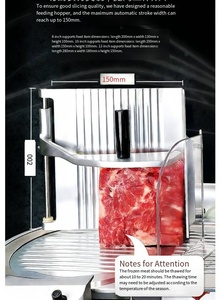 Equipo de Cocina Comercial, Rebanadora de Carne Eléctrica Semiautomática Doméstica, Máquina para Rebanar Carne Congelada Rápida, Grosor Ajustable, para Carne de Res y Jamón - Product Image 5