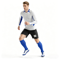Maillots de football de haute qualité avec impression par sublimation, série d'uniformes de football, nouveau design, conception personnalisée OEM, maillot de football pour hommes