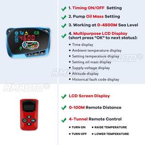 Chauffage au diesel 12V 8KW tout-en-un avec écran LCD, télécommande, faible bruit pour voiture, camionnette, camion, camping-car, bateaux, remorques - Product Image 4