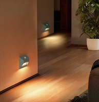 Lampe murale LED rechargeable Everstar de style nordique moderne avec capteur, en plastique, pour salon, couloir, escalier