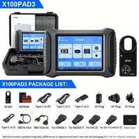 Lector de Códigos Automotrices y Máquina de Programación de Llaves X100PAD3 con KC100 para Autos, Pantalla Táctil de 8 Pulgadas, Compatible con Todos los Autos