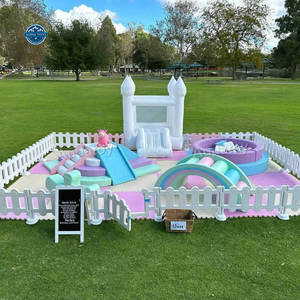 Équipement de terrain de jeu extérieur pour enfants Macaroon Pastel, équipement de jeu souple pour la location de fêtes d'enfants - Product Image 6