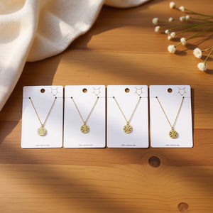Collana con Ciondolo a Fiocco di Neve Zi, Placcata in Oro, Lega di Rame, Gioielli Minimalisti per Uso Quotidiano, Set da 12 Pezzi - Product Image 5