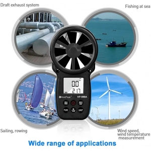Anémomètre portatif Hedao HP-886A, mesure de la vitesse du vent, température, téléchargement de données USB - Product Image 4