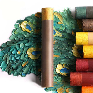 12/24 couleurs Macaron Morandi doux pastel à l'huile lourde ensemble bâtons de peinture brillants nacrés Crayons super doux - Product Image 4