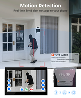 Interphone vidéo intelligent ANJIELO 4 fils, système de déverrouillage à distance via l'application Tuya, écran tactile, détection de mouvement, résistant à l'eau, installation facile
