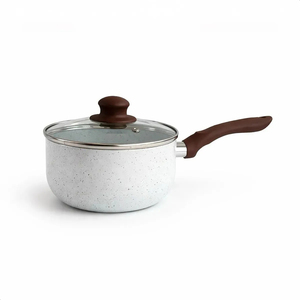 High Quality <b>Ceramic</b> Coated Pot <b>Pan</b> Silicone Glass Lids Soft Touch Handle Non Stick 8 Piece Aluminium Cookware Set - Product Image 4