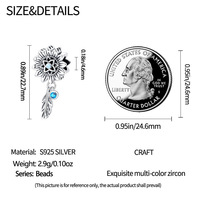 Nouvelle Série Attrape-rêves Creux en Argent Sterling 925, Accessoires DIY Tendance et Polyvalents pour Bracelets, Colliers, Perles et Breloques de Bijoux