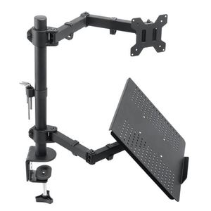 Fully Adjustable Single Laptop Monitor <b>Desk</b> Mount Stand Supports 13-32 Inch <b>Computer</b> Screen 22lbs Maximum 90 Degrees New Product - Product Image 1