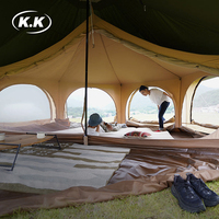 Tente de camping en toile de luxe pour la famille Kawagebo Kamp (KK) 15' x 7.3' en polycoton pour le glamping en plein air
