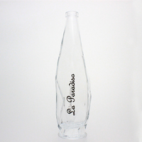Bouteille en verre personnalisée de 500 ml et 750 ml avec bouchons de qualité commerciale pour eau minérale pétillante, tequila, whisky, vodka, boissons
