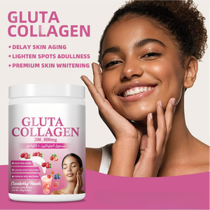 Suplemento Blanqueador de Piel Premium OEM - 300g Colágeno y Gluta White Complex en Polvo para Beber para Mujeres - Product Image 4