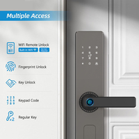 Serrure intelligente à commande à distance Wifi, serrure de porte intelligente sans clé avec empreinte digitale, serrure de porte électronique avec clavier, serrure de porte à code TTlock
