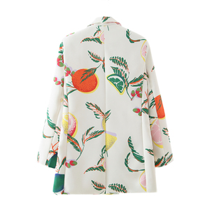PB&ZA <span class=keywords><strong>Blazer</strong></span> Largo de Moda para Mujer, Verano 2026, Estampado Vintage, Manga Larga, con Bolsillos, Abrigo Informal, Prenda Exterior Chic - Product Image 2