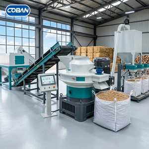 Ligne de production de granulés de bois du fabricant – Machine de fabrication de granulés de biomasse (sciure, paille, coques de riz, foin) avec broyeur, déchiqueteur et sécheur - Product Image 1