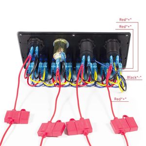 <span class=keywords><strong>Panel</strong></span> de <span class=keywords><strong>interruptores</strong></span> basculantes marinos de 8 posiciones con botón de arranque del motor - Product Image 2