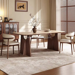 Mesa de Comedor Italiana Moderna de Lujo Ecológica con Diseño Minimalista de Panel y Superficie de Piedra Sinterizada para Muebles de Comedor Pequeños - Product Image 3