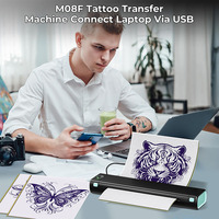 Mesin Transfer Stencil Tato Nirkabel Termal A4 Portabel Terbuat dari Plastik Tahan Lama dan Baja Tahan Karat untuk Stencil Sementara
