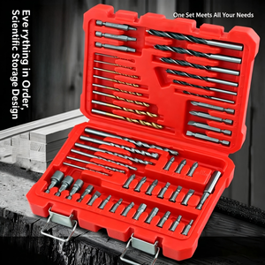50 Piece Hss Twist <b>Drill</b> <b>Bit</b> Set Metric Jobbers Length Hex Shank For Nonferrous Metals <b>Wood</b> Cement Drilling - Product Image 4