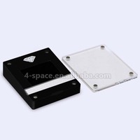 Boîte d'emballage pour pierres précieuses en diamant noir PMMA, boîte de présentation de diamants en vrac de luxe magnétique, boîtes de rangement