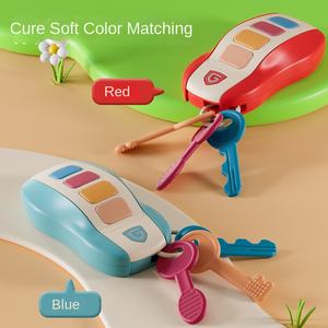 Zhiqu Unisex di plastica telecomando chiave giocattolo per la prima educazione dei bambini morbido <span class=keywords><strong>colla</strong></span> a denti <span class=keywords><strong>Puzzle</strong></span> con funzione di musica per il bambino - Product Image 3