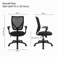 Chaises de bureau en maille à rotation 360° pour salles de réunion, ergonomiques, directement de l'usine