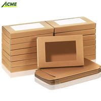 Boîte cadeau en papier kraft avec fenêtre transparente en PVC, laminage mat et gaufrage, design personnalisable pour crème pour le visage et emballage cosmétique