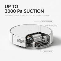 Robot Vacuum Cleaner Pintar Otomatis 3-in-1 Isi Ulang Daya 1500pa untuk Kebersihan Rumah Tangga