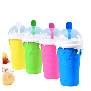 Gobelet à smoothie en silicone portable, fabricant de slush <span class=keywords><strong>magique</strong></span>, gobelet à glace réutilisable, gobelet à slush congelé à presser, <span class=keywords><strong>mini</strong></span> bac à glaçons en silicone 500 ml - Product Image 1